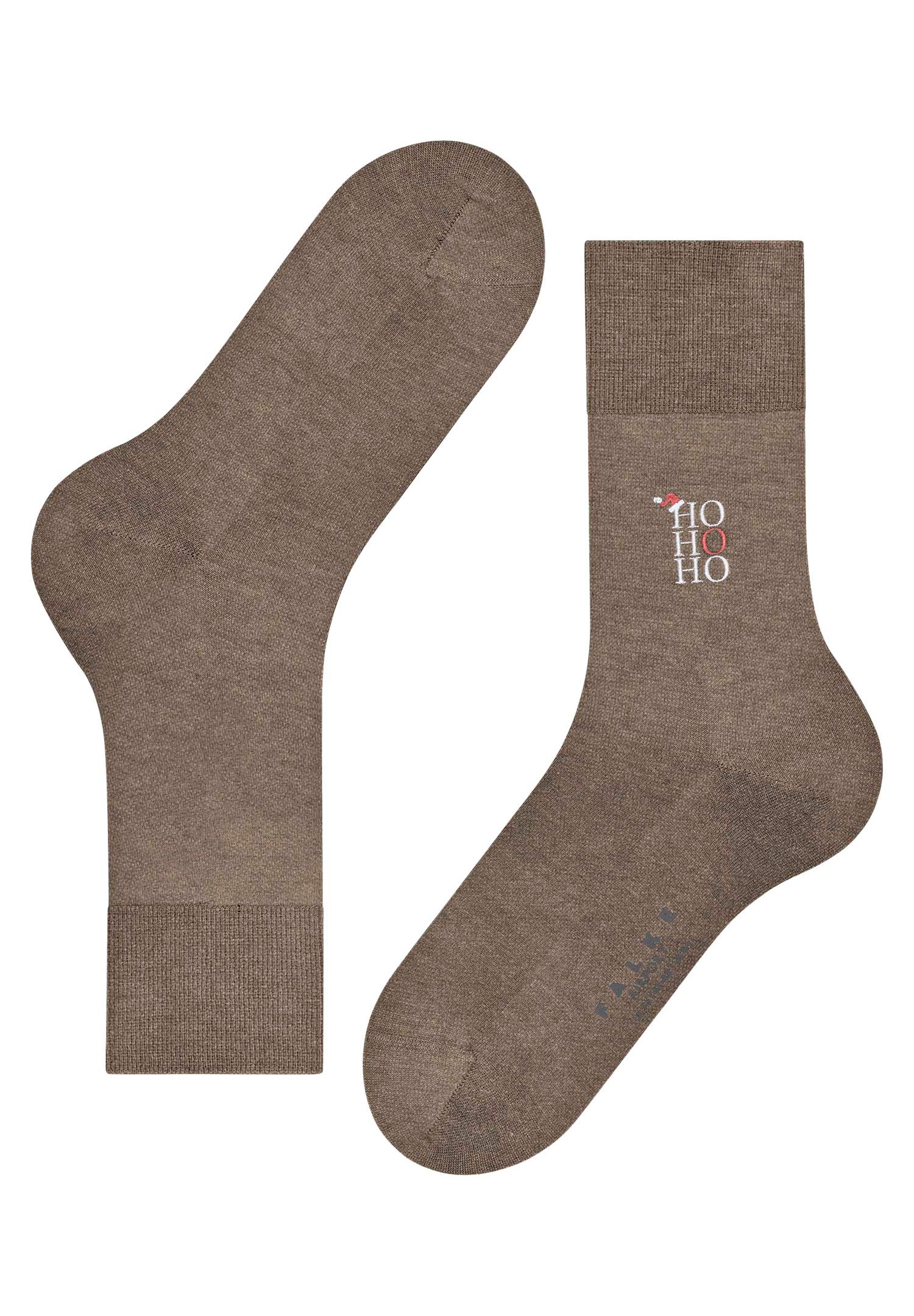 Airport Ho Ho Ho Socks | Nutmeg Melange 12599-5410