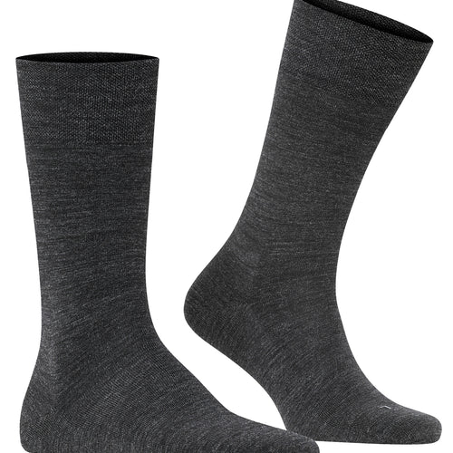 14416 Sensitive Berlin Sensitive Berlin Wool And Cotton Sock - 3080 Anthracite Melange
