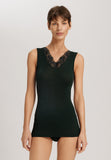 Celeste Wool And Silk Lace Trim Tank Top | Dark Malachite 70816-2709