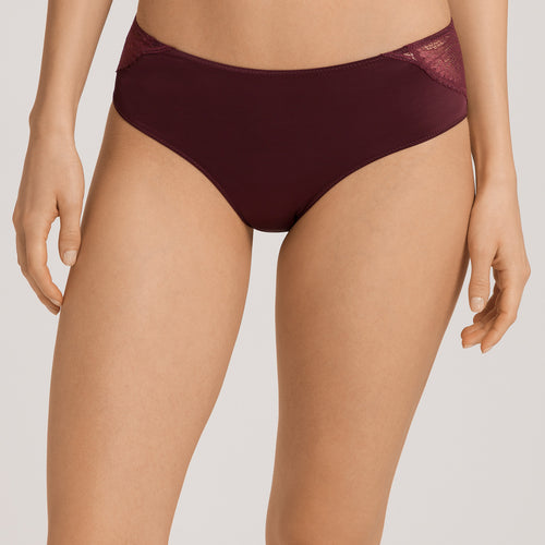 Lilith Lace Trim Hi-Cut Briefs | Vivid Brown 70841-2421