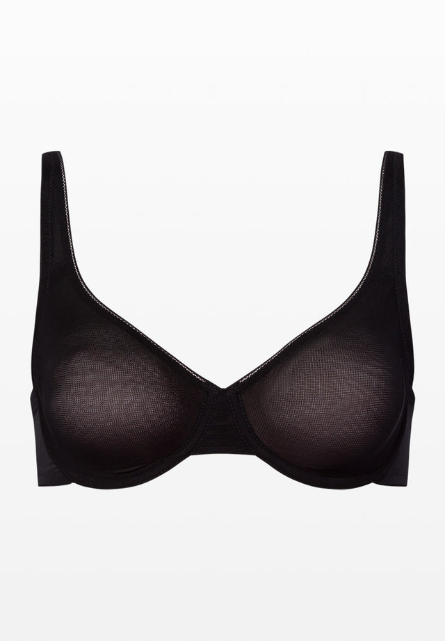 Black bra on a white background