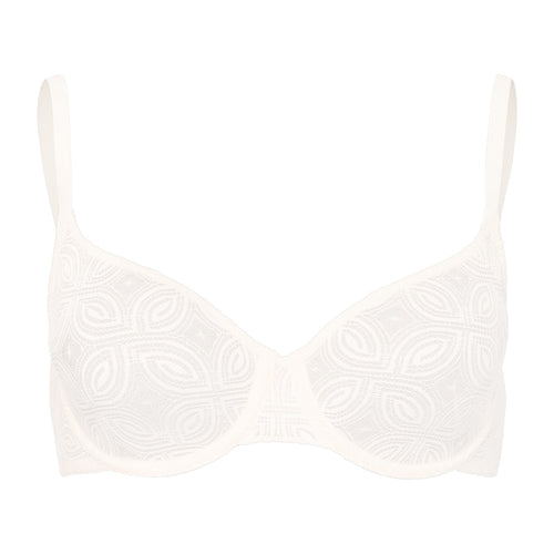 Ruby Geometric Lace Underwire Bra | Misty White 70853-2123