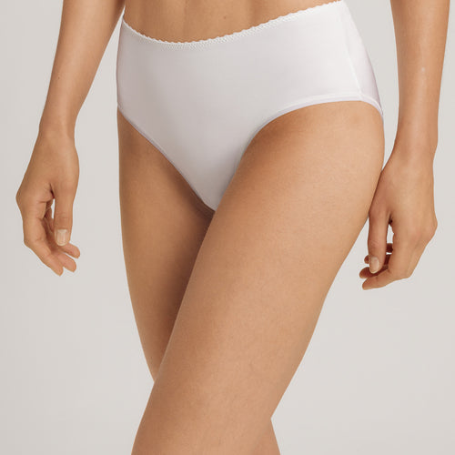 Satin Deluxe Satin Jersey Hi-Cut Briefs | Off White 71126-102