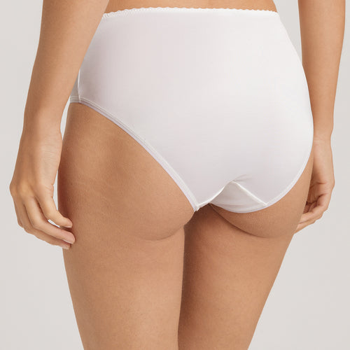 Satin Deluxe Satin Jersey Hi-Cut Briefs | Off White 71126-102