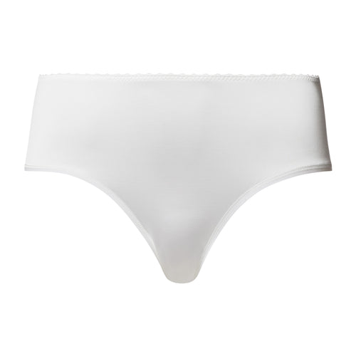 Satin Deluxe Satin Jersey Hi-Cut Briefs | Off White 71126-102