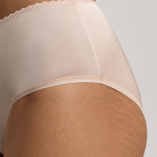 Satin Deluxe Satin Jersey Hi-Cut Briefs | Natural 71126-858