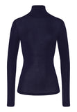 Woolen Silk W Wool And Silk Turtleneck | Night Blue 71423-2624