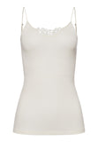 71521 Woolen Silk W Spaghetti Cami With Embroidery - 795 Cygne