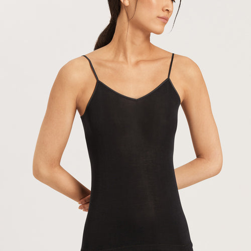 71716 Pure Silk Spaghetti Cami - 019 Black