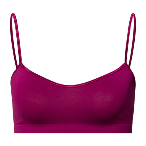 Touch Feeling Spaghetti Crop Top | Pink Tourmaline 71824-2473