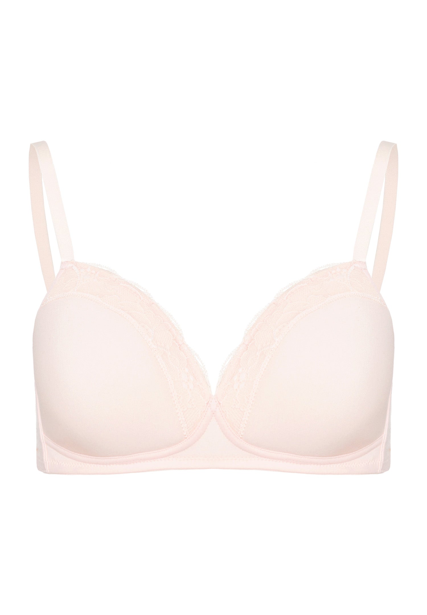 72432 Cotton Lace Spacer Soft Cup Bra - 1381 Powder