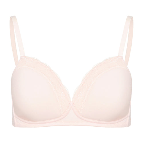 72432 Cotton Lace Spacer Soft Cup Bra - 1381 Powder