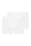 73079 Cotton Essentials 2 Pack Boxer Brief With Covered Waistband - 101 White