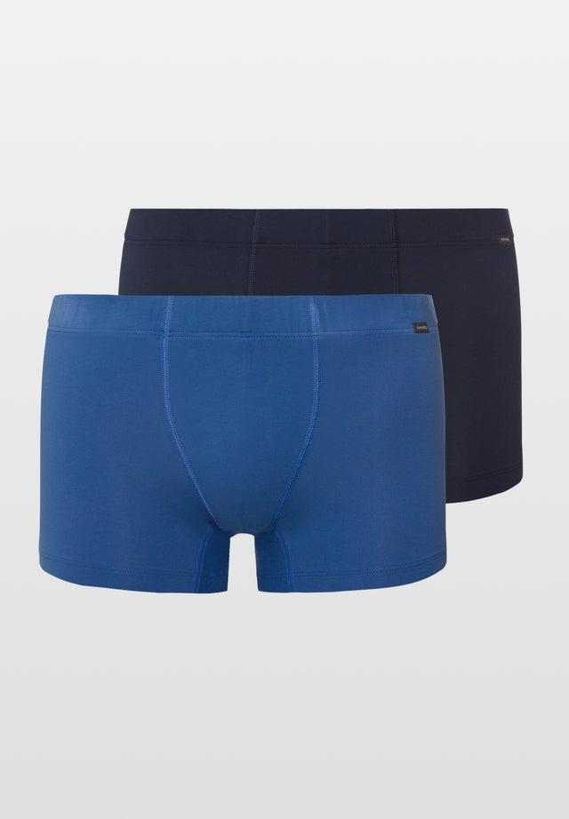 blue two-pack boxer briefs on light grey background