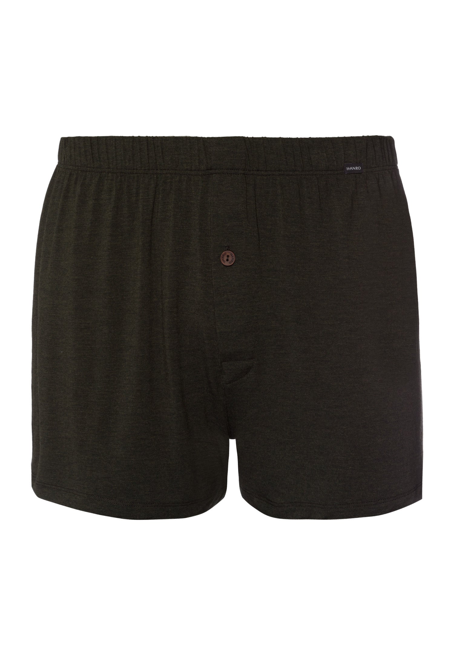 Casuals Single Jersey Boxers With Button Fly | Earthy Ink Melange 73207-3044