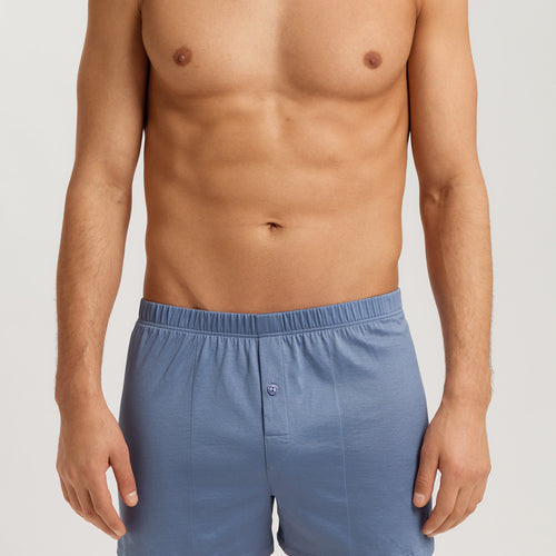 Cotton Sporty Knit Boxer With Button Fly | Dusky Aqua 73505-2586