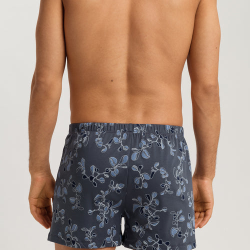 Cotton Sporty Cotton Boxers | Aqua Ink Leaves 73506-3025
