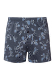Cotton Sporty Cotton Boxers | Aqua Ink Leaves 73506-3025
