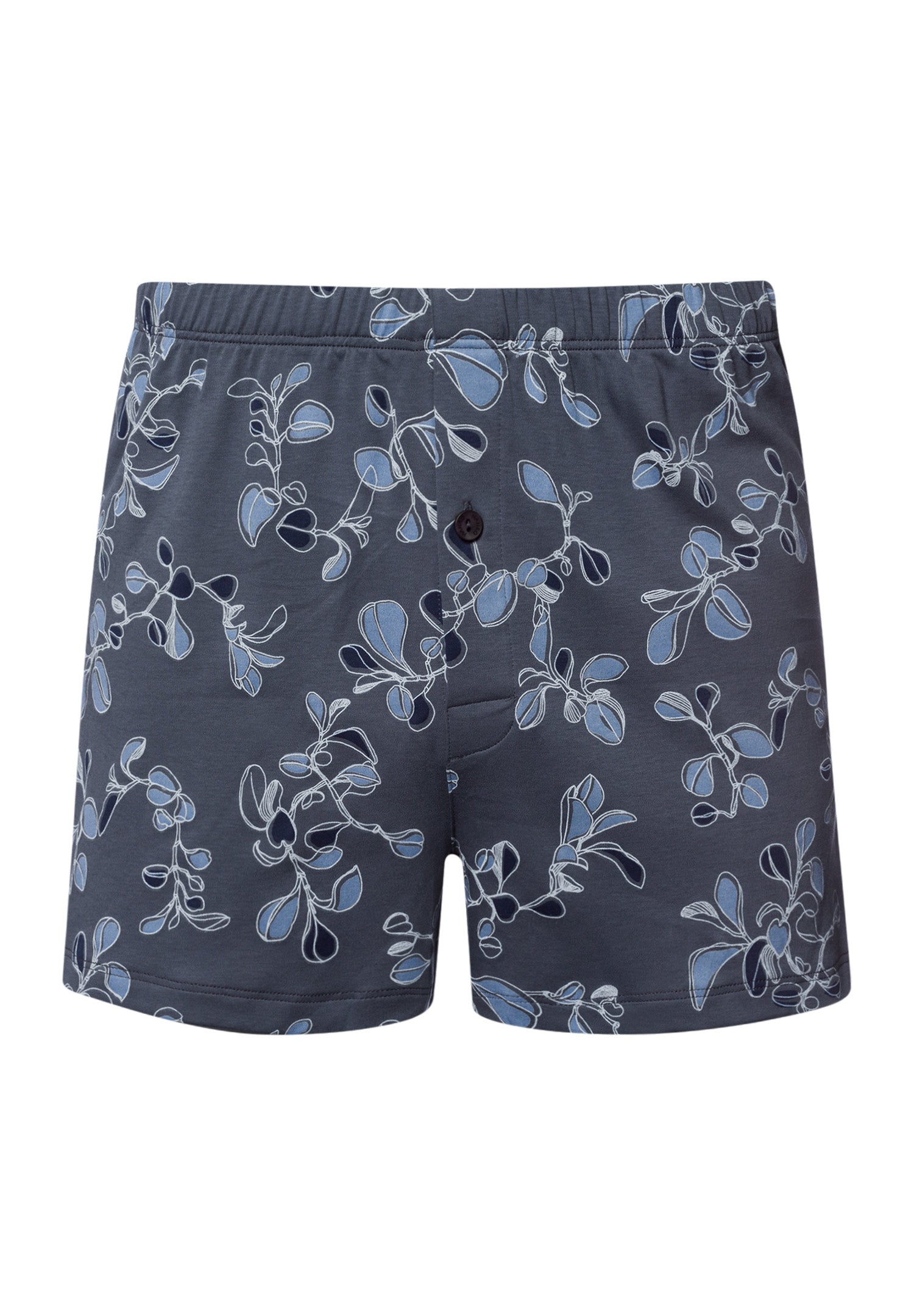 Cotton Sporty Cotton Boxers | Aqua Ink Leaves 73506-3025
