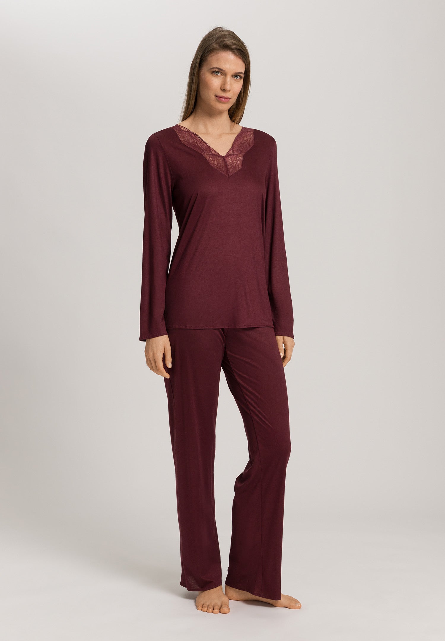 Lilith Tencel™ Lace Trim Pajama Set | Vivid Brown 74781-2421