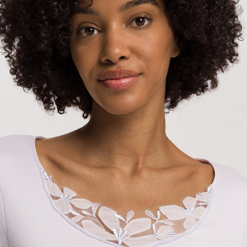 Kalea Floral Tulle Cotton Nightgown | Pink Lavender 74787-2463