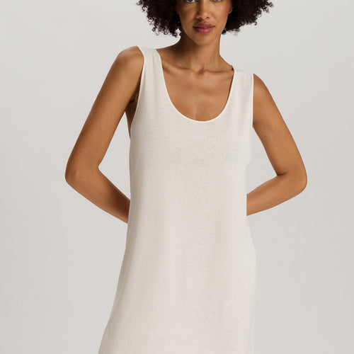 Serena Cotton And Linen Tank Gown 90cm | Misty White 74791-2123