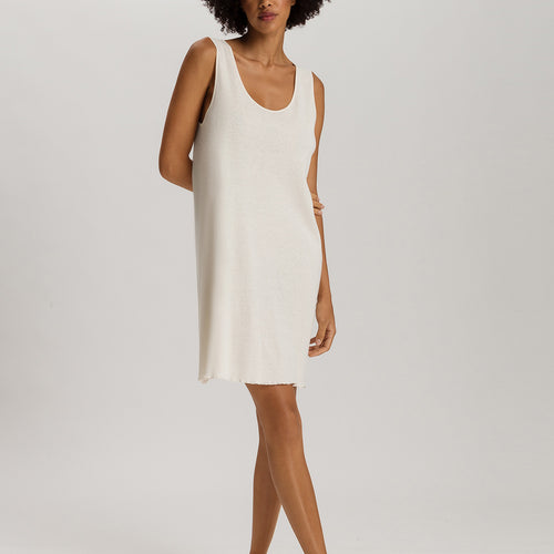 Serena Cotton And Linen Tank Gown 90cm | Misty White 74791-2123