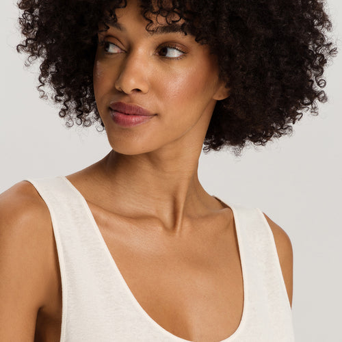 Serena Cotton And Linen Tank Gown 90cm | Misty White 74791-2123