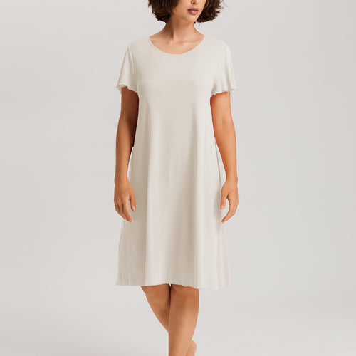 Serena Cotton And Linen Nightgown | Misty White 74792-2123