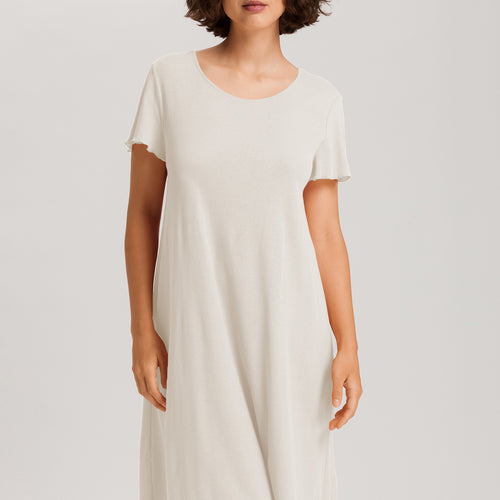 Serena Cotton And Linen Nightgown | Misty White 74792-2123