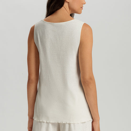 Serena Cotton And Linen Short Pajama Set | Misty White 74793-2123
