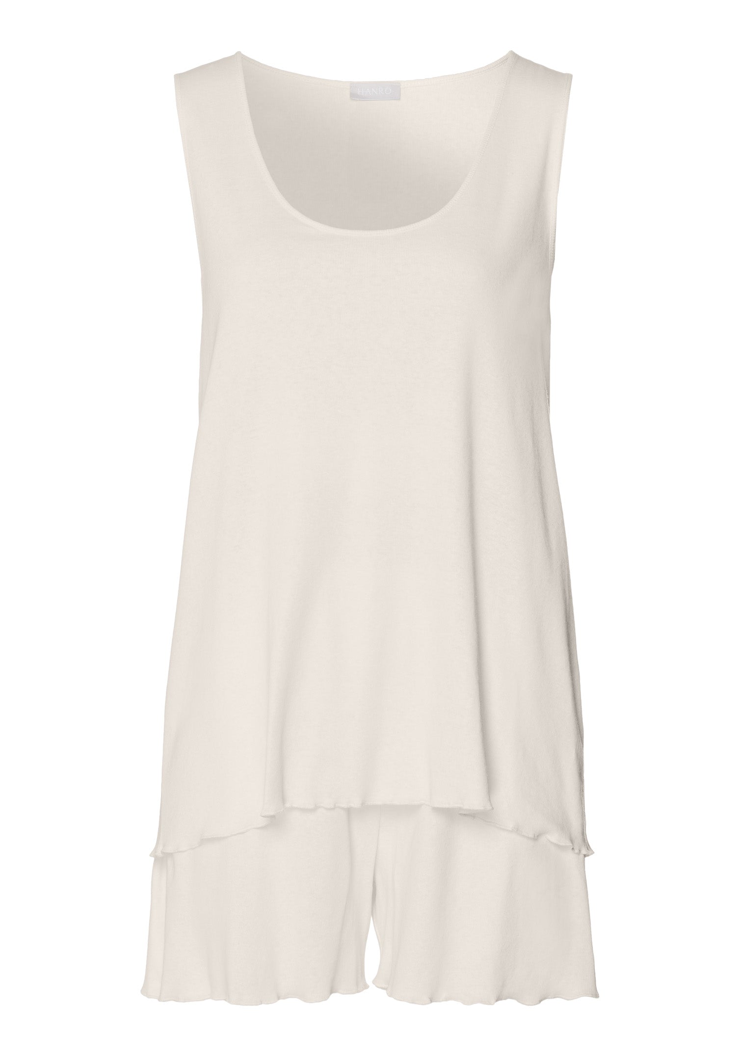 Serena Cotton And Linen Short Pajama Set | Misty White 74793-2123