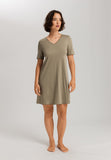 Cotton Silk V-Neck Cotton Nightgown | Silver Sage 74814-2651