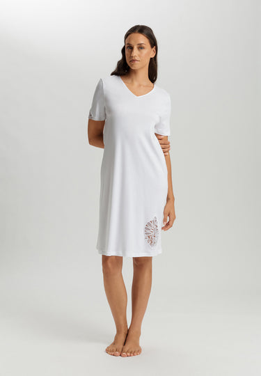 Belina V-Neck Cotton Nightgown | White 74823-101
