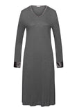 74875 Virginia Long Sleeve Nightgown 110cm - 1119 Stone Melange