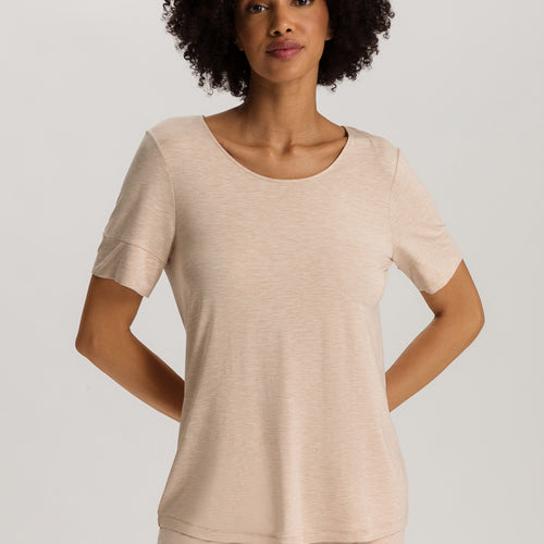 Natural Elegance Flowy Round Neck Top | Black/Aqua 74902-3012
