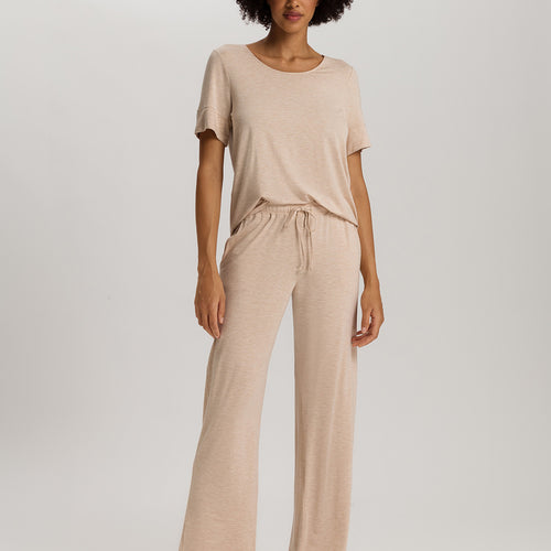 Natural Elegance Flowy Round Neck Top | Black/Aqua 74902-3012