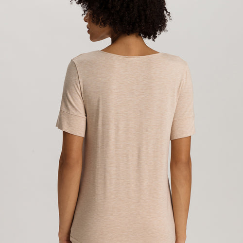 Natural Elegance Flowy Round Neck Top | Black/Aqua 74902-3012