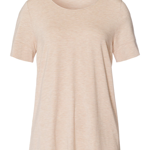 Natural Elegance Flowy Round Neck Top | Black/Aqua 74902-3012