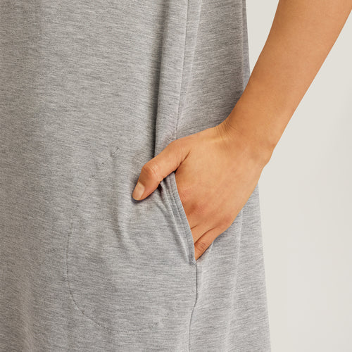 74949 Natural Elegance Short Sleeve Nightdress 90cm - 958 Grey Melange