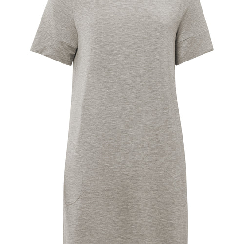 74949 Natural Elegance Short Sleeve Nightdress 90cm - 958 Grey Melange