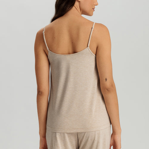 Natural Elegance Spaghetti Camisole Short Pajama Set | Toffee Melange 74962-3012