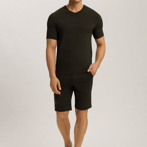 Casuals Soft V-Neck T-Shirt | Earthy Ink Melange 75035-3044