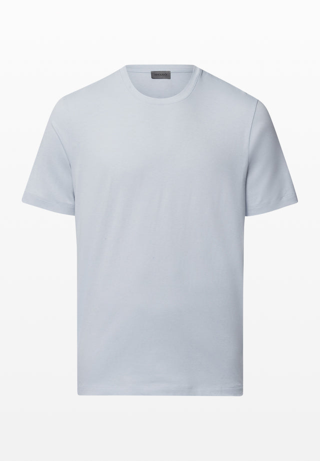 light blue t-shirt on light grey background