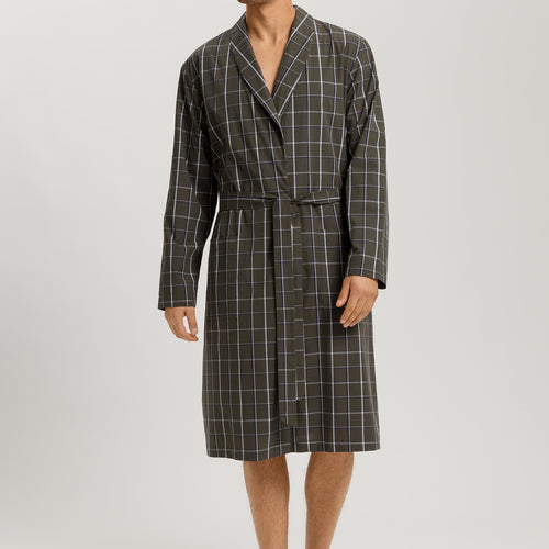 Night And Day Cotton Shawl Collar Robe | Urban Check 75116-3041