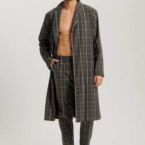Night And Day Cotton Shawl Collar Robe | Urban Check 75116-3041
