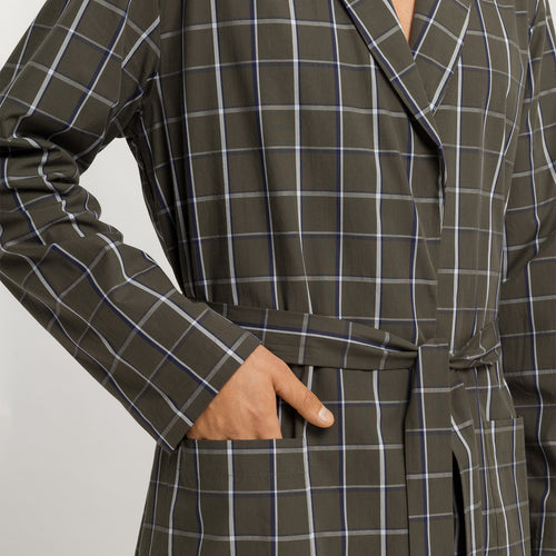 Night And Day Cotton Shawl Collar Robe | Urban Check 75116-3041