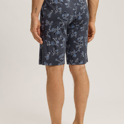 Night And Day Short Knit Pant | Aqua Ink Leaves 75513-3025