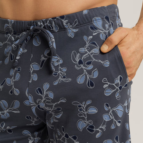 Night And Day Short Knit Pant | Aqua Ink Leaves 75513-3025