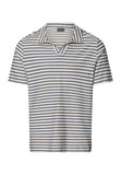 Loungy Summer S/Slv Shirt V-Neck | Deep Breeze Stripe 75785-3026